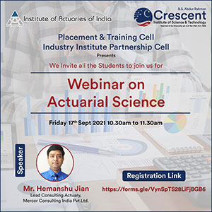 Webinar on Actuarial Science