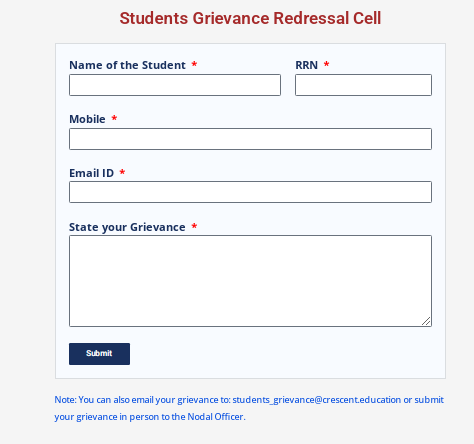 Students Grievance Redressal Cell