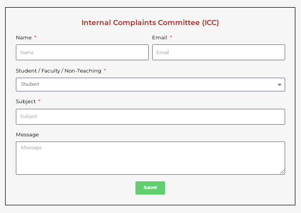 Internal Complaints Committee