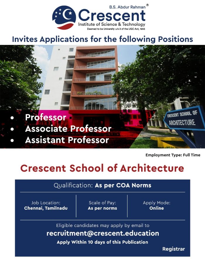 Architecture Faculty Recruitment